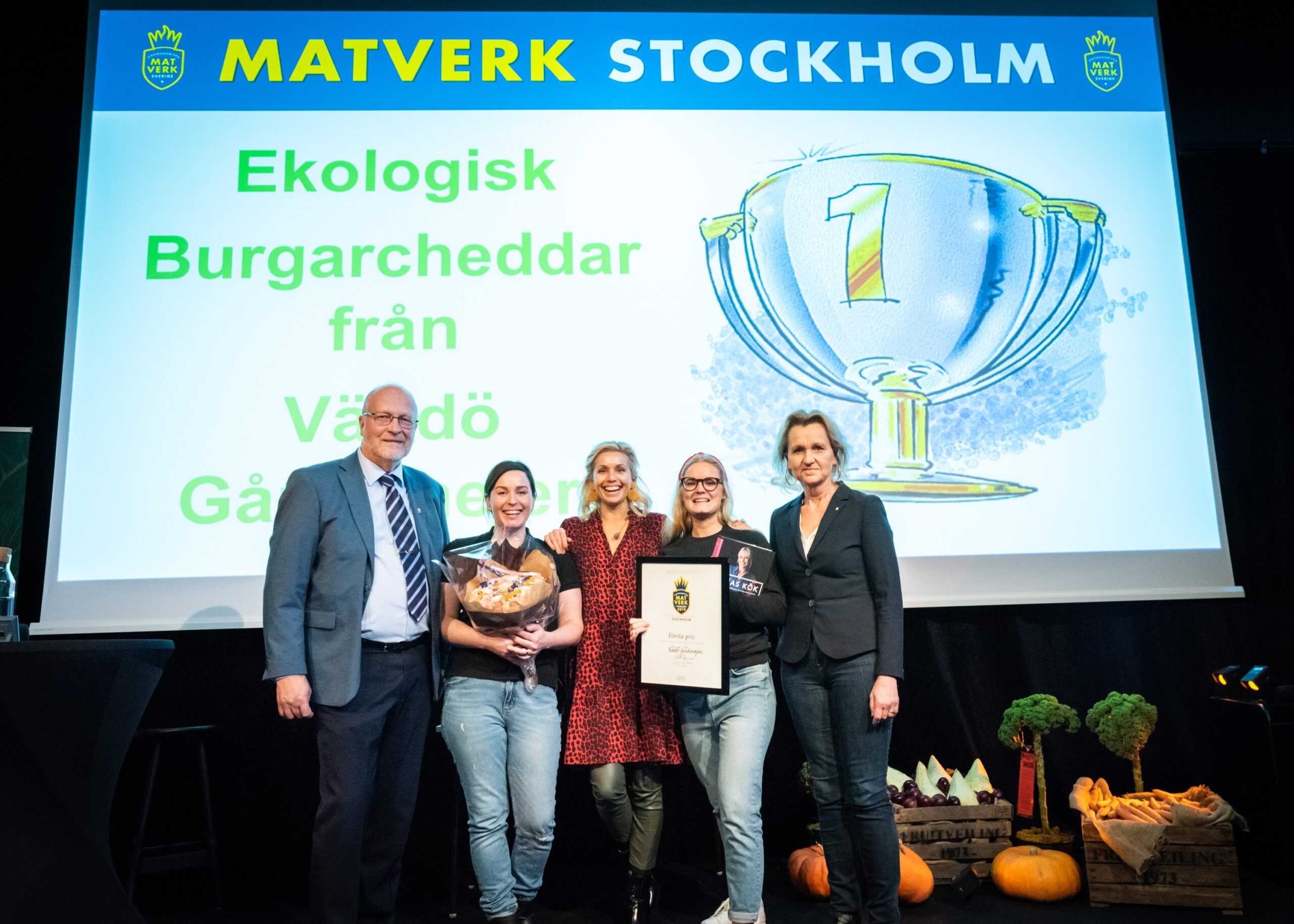 Burgarcheddar från Väddö Gårdsmejeri vinnare av Matverk Stockholm 2019