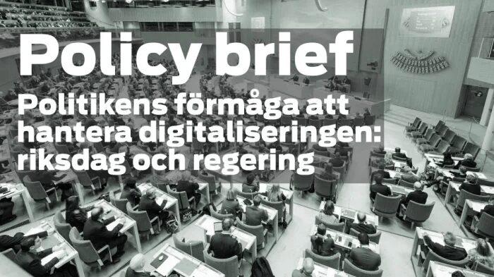 Riksdagspolitikens hantering av digitaliseringen – lansering av ny studie från tankesmedjan Fores