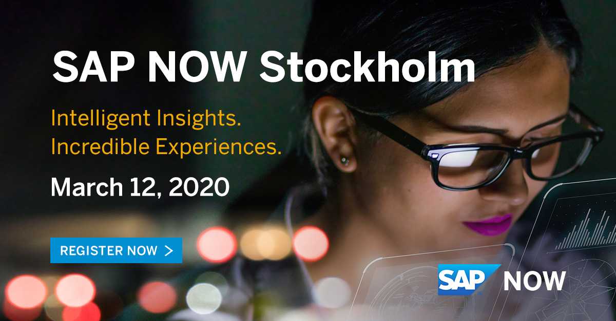 Välkommen till SAP NOW Stockholm