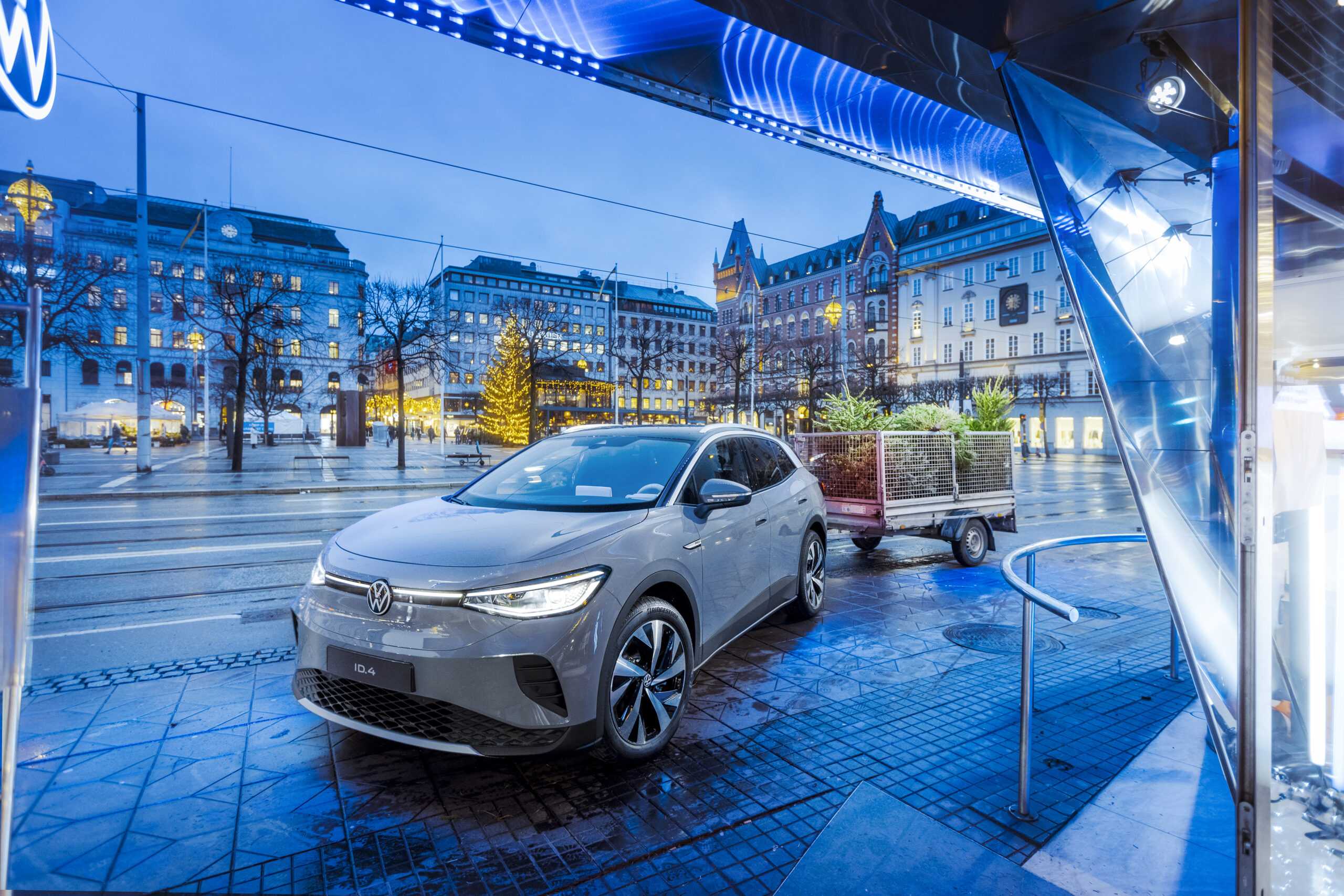 Volkswagen förvandlar julgranar till el åt Sveriges elbilar 3
