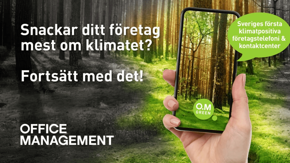Office Management lanserar marknadens första klimatpositiva företagstelefoni och kontaktcenter