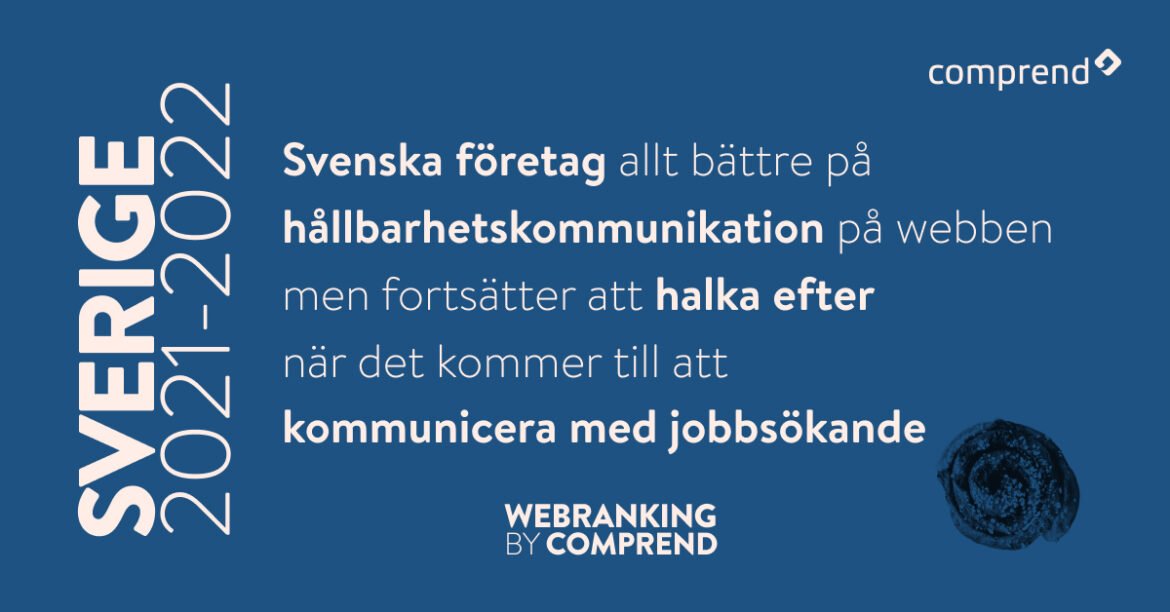 Svenska företag allt bättre på hållbarhetskommunikation på webben