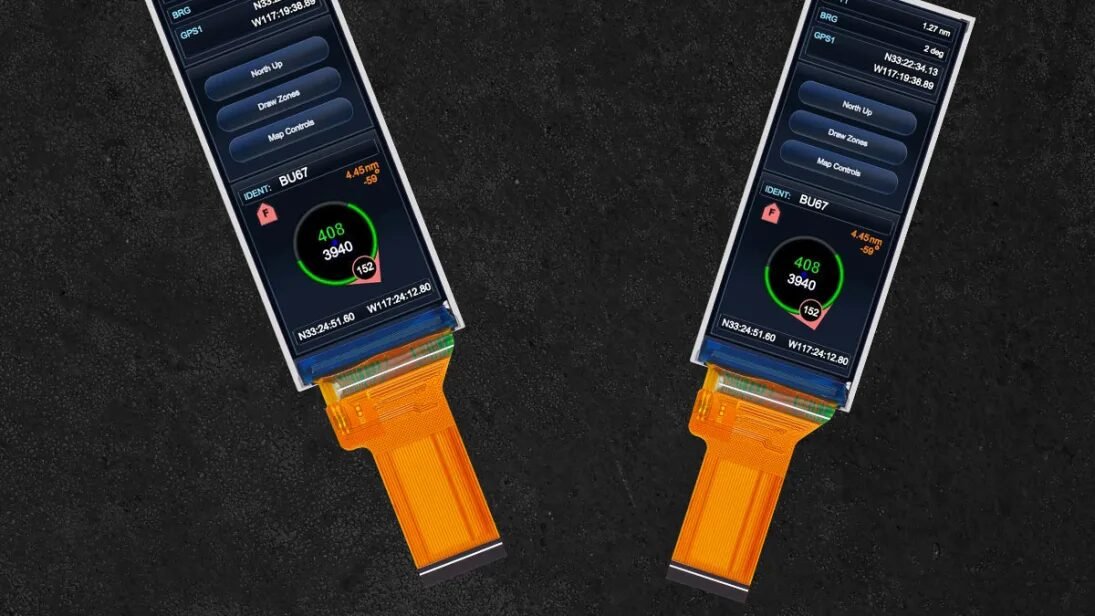 Avlång IPS-display som passar för inomhusapplikationer