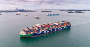 Wärtsiläs teknologi i 12 LNG-drivna containerfartyg hjälper CMA CGM minska koldioxidutsläppen i deras sjöfartsverksamhet