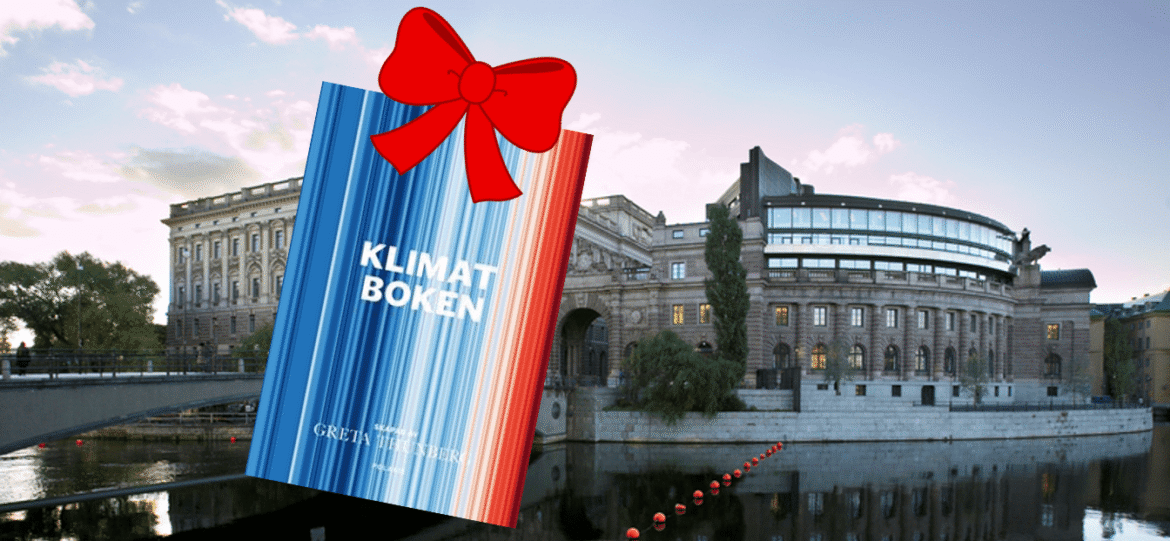 Greta Thunbergs klimatbok blir gåva till riksdagspolitikerna.