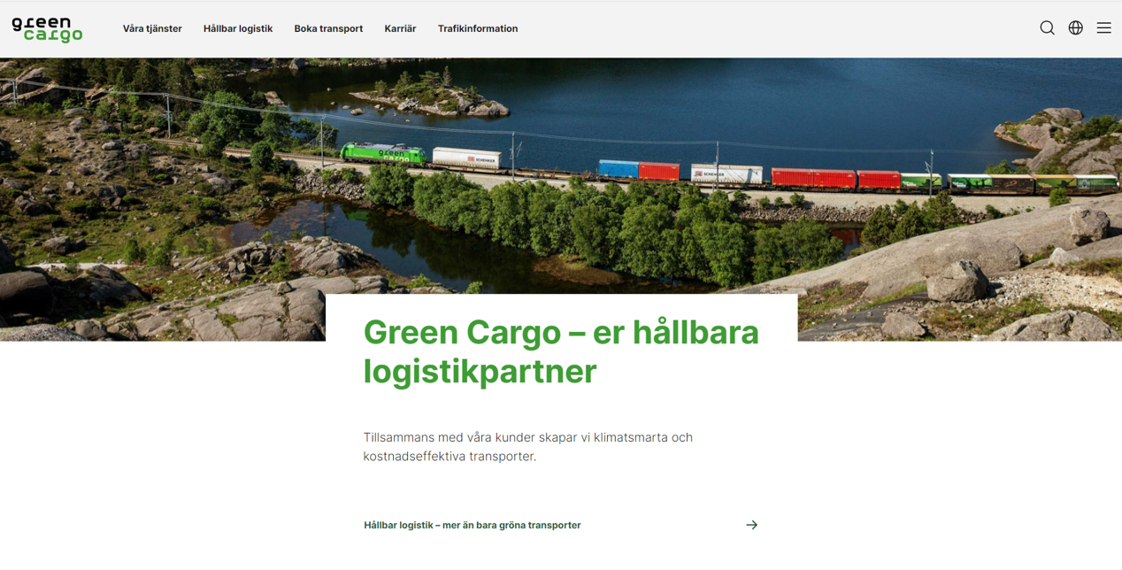 Green Cargos nya webbplats möter marknadens och kundernas behov