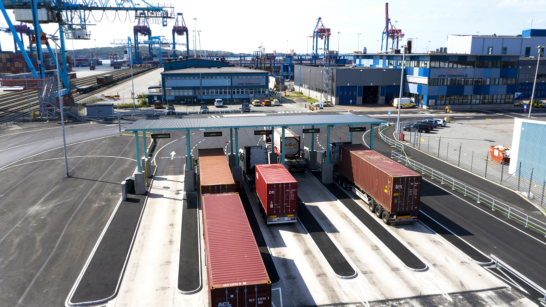 APM Terminals Gothenburg inför prioritet för el-lastbilar