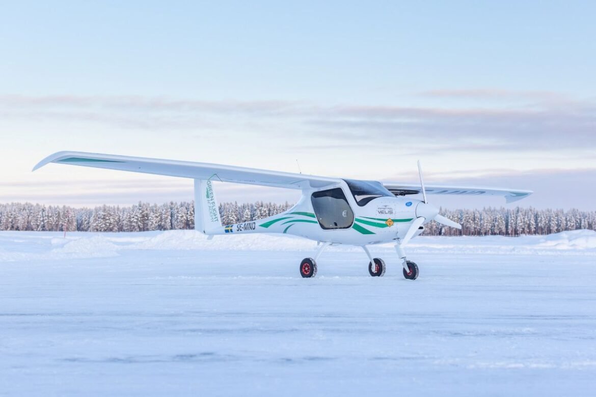 5 000 starter och landningar med elflygplan på Skellefteå Airport
